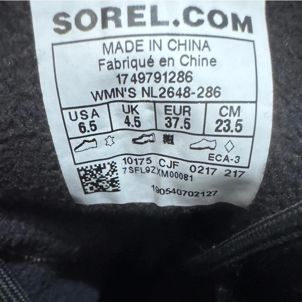 Sorel Emelie 1964 Winter Waterproof boots Womens 6.5 Tan Black Utility‎ Gorpcore